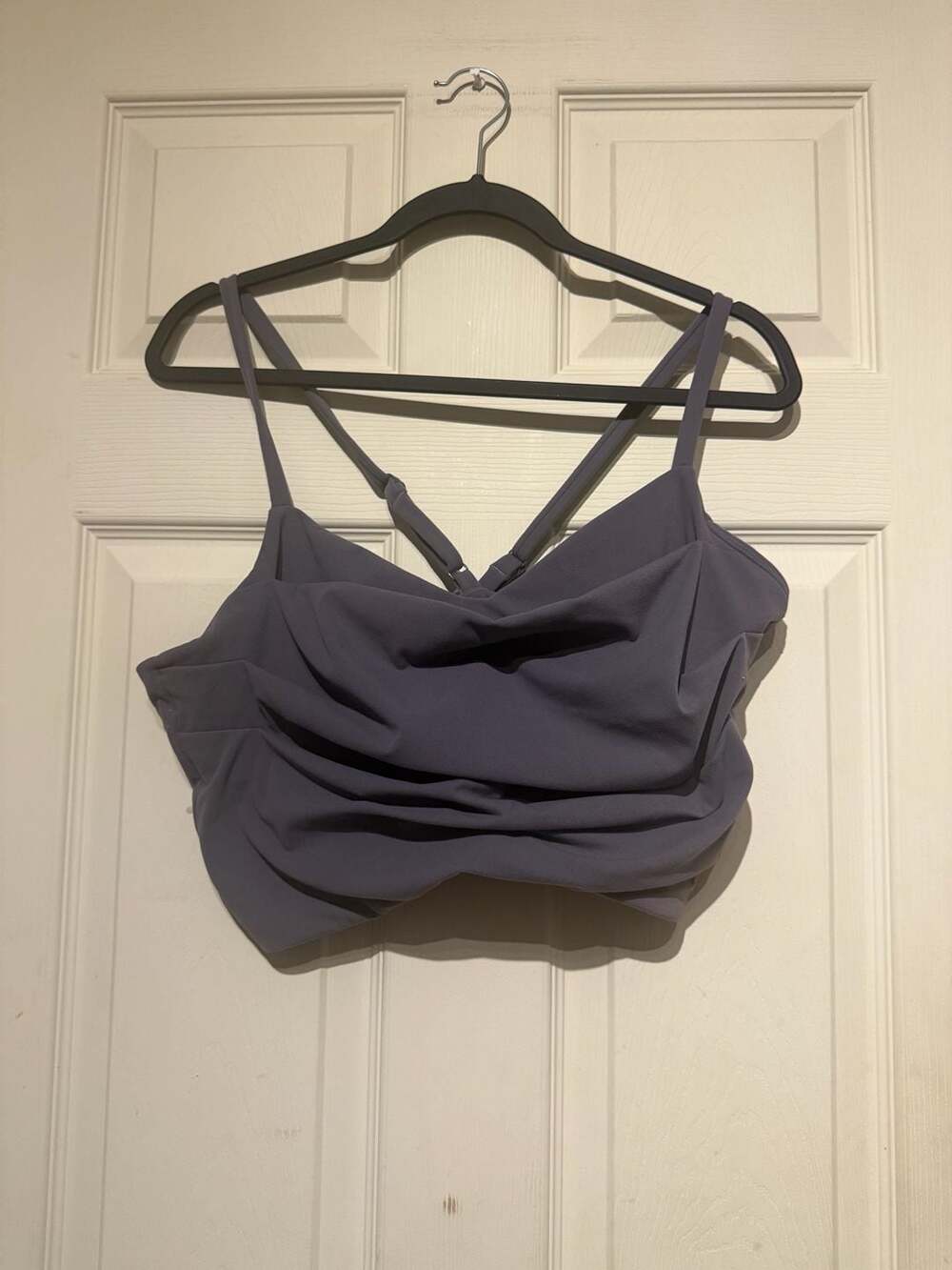 Buffbunny Collection Cowl Crop Top XXX Large Purple Strappy Back